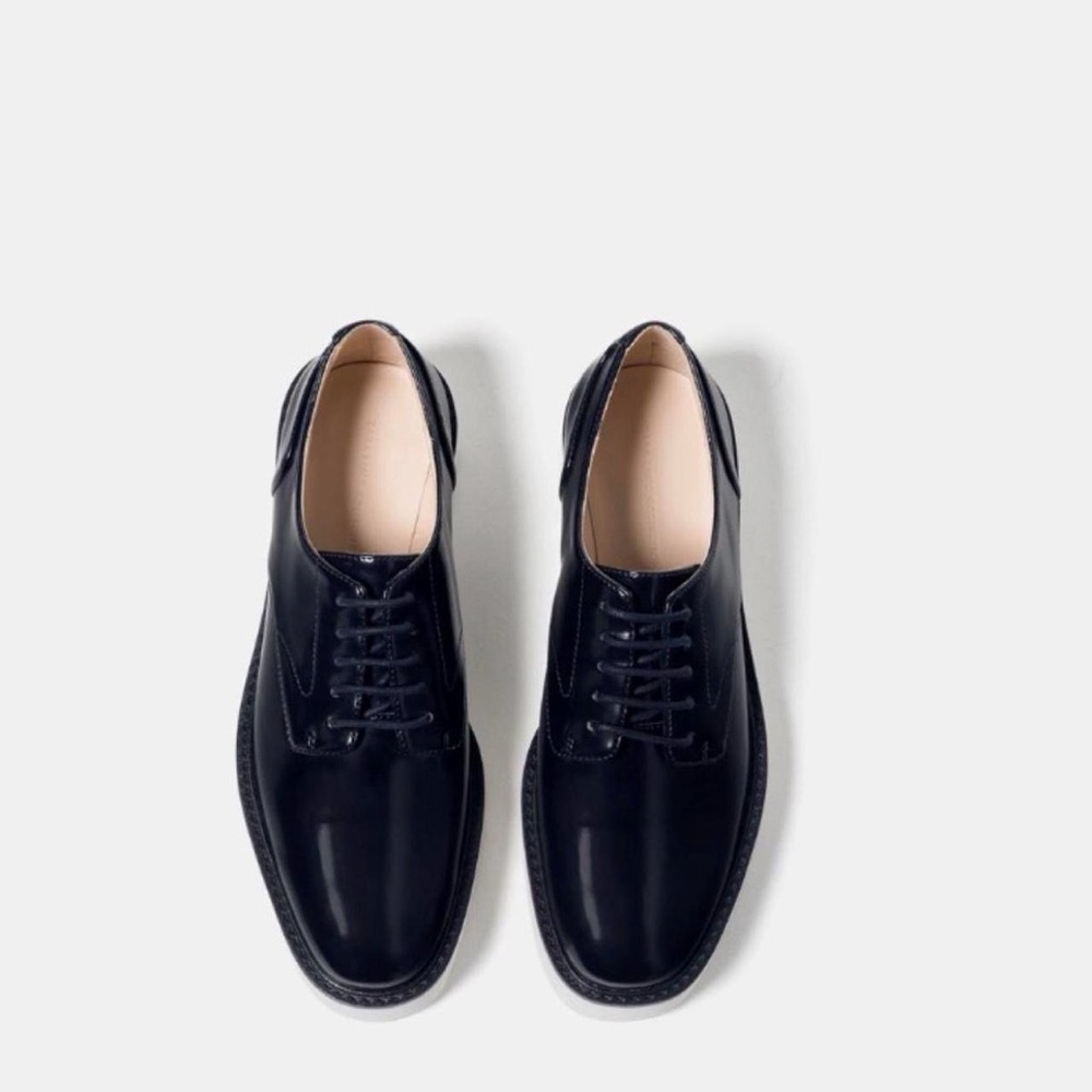 Black Patent Leather Platform Oxfords